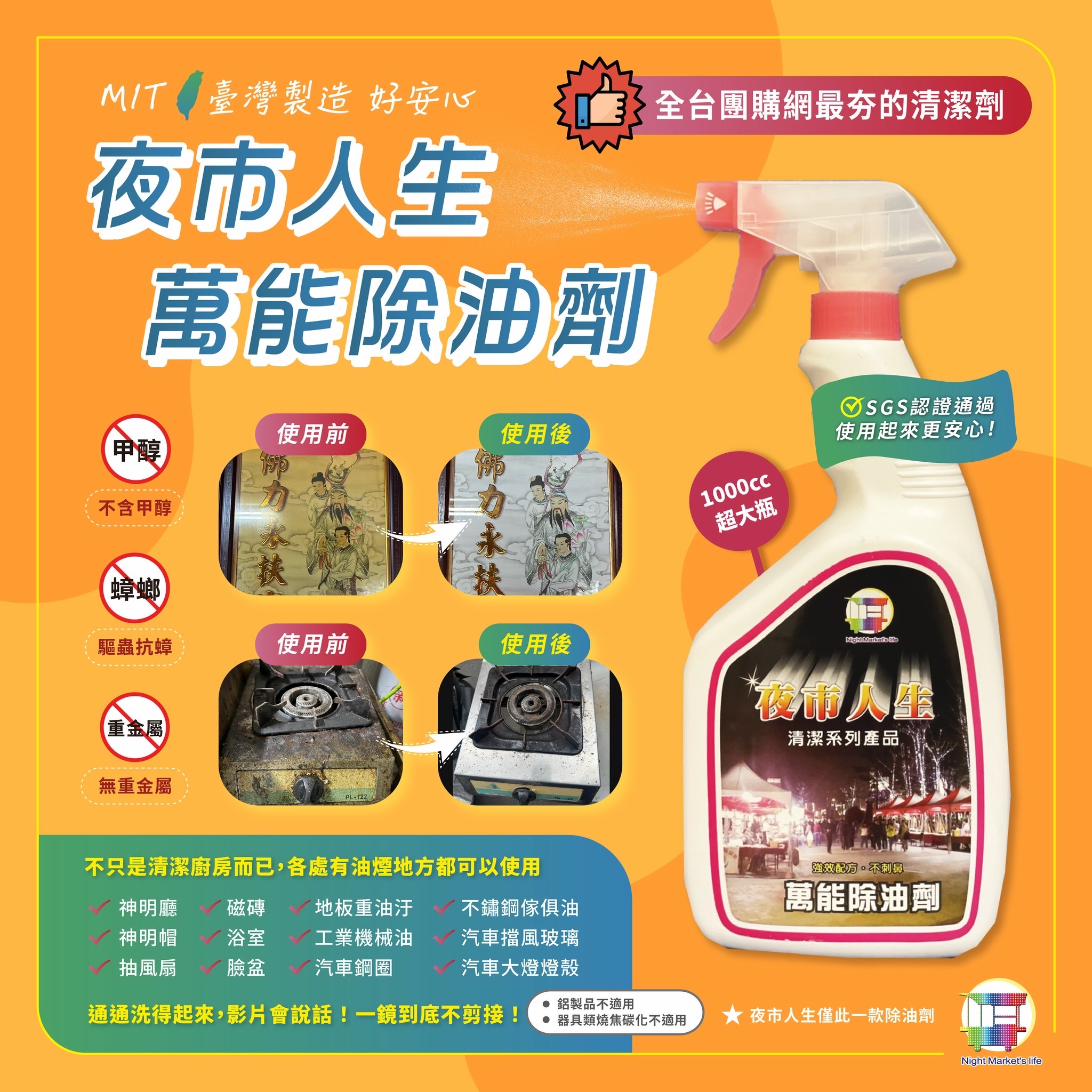 夜市人生 萬能除油劑