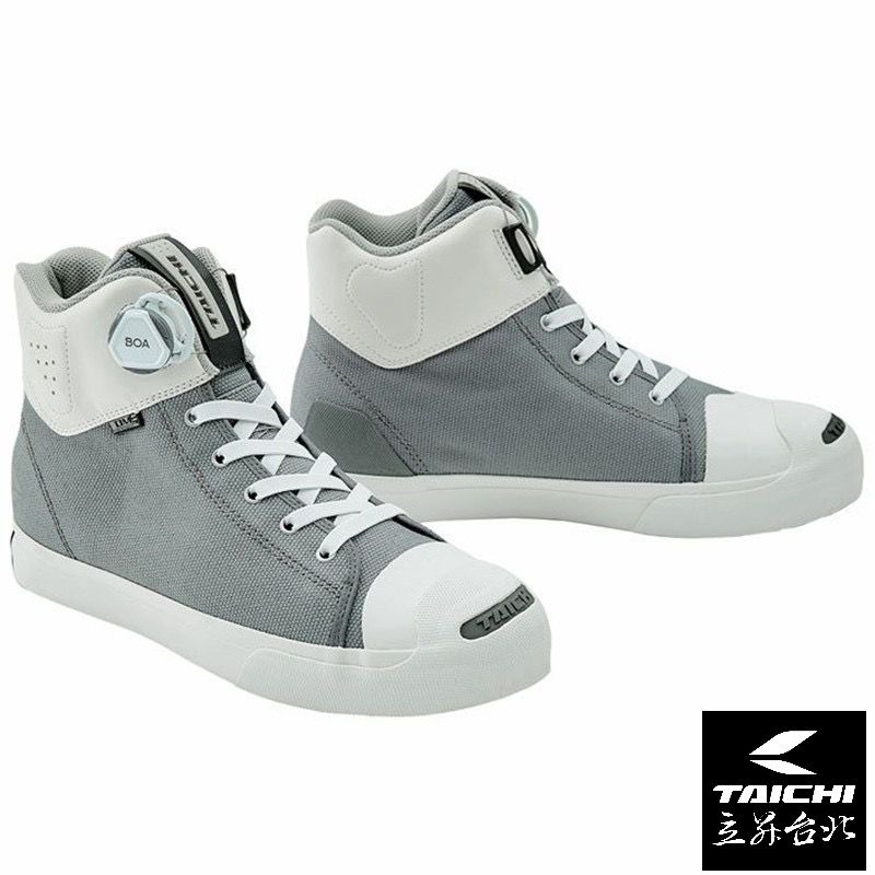 RS TAICHI 內層防水高透氣車靴 RSS011 BOA免綁鞋帶 帆布灰白【現貨＋預購｜立昇台北】