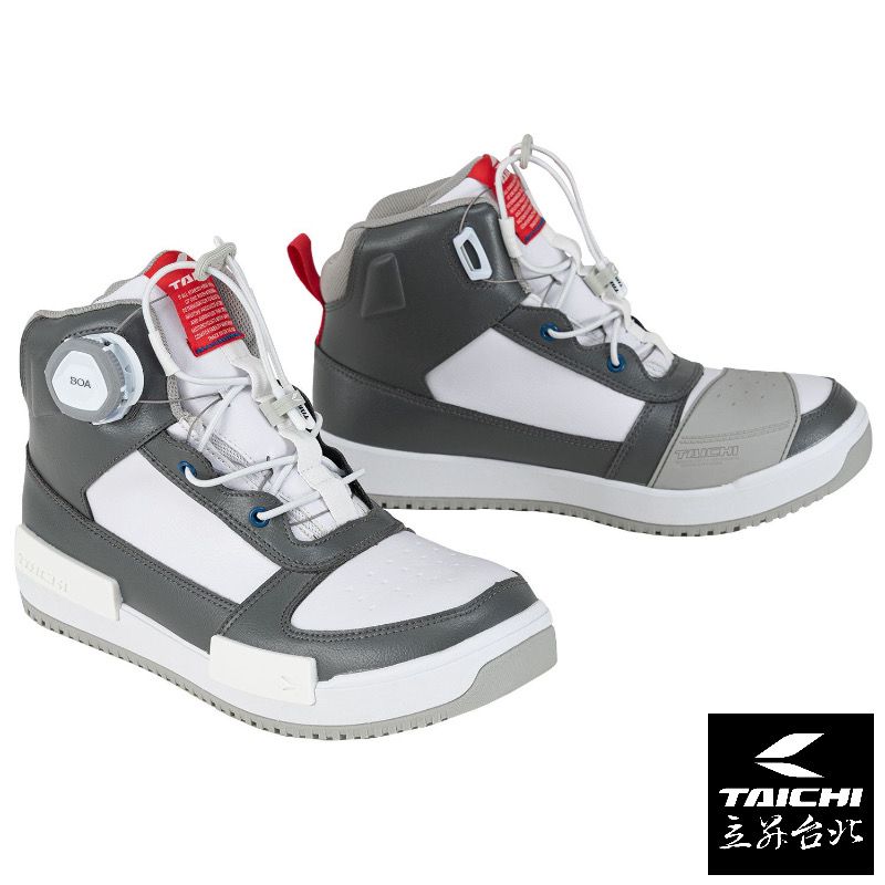 RS TAICHI 內層防水高透氣車靴 RSS014 014 BOA免綁鞋帶 灰白【現貨＋預購｜立昇台北】