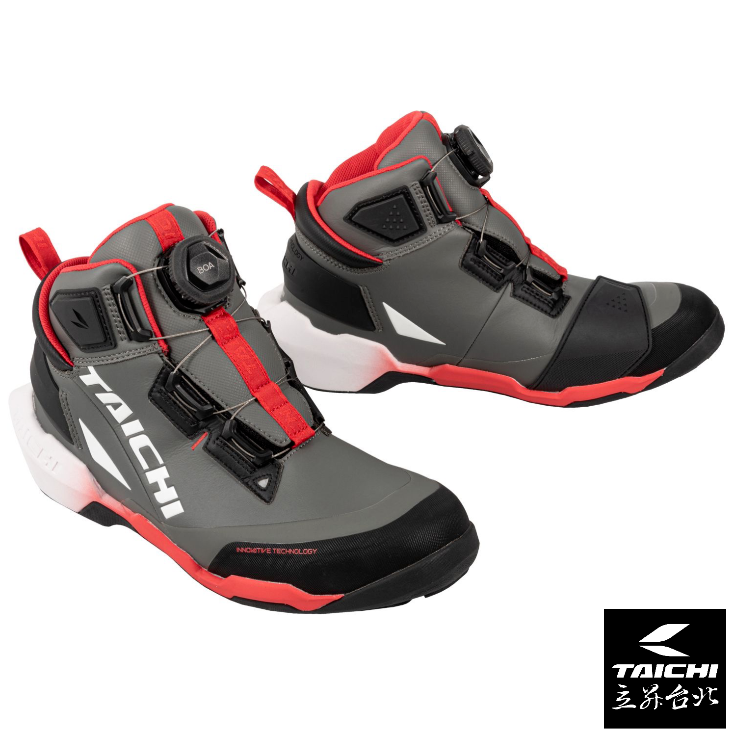 RS TAICHI 內層防水高透氣車靴 RSS013 球鞋 鋼繩鞋帶 BOA 灰【現貨＋預購｜立昇台北】