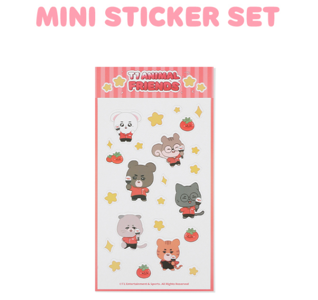 T1 Animal Friends Mini Stcker Set