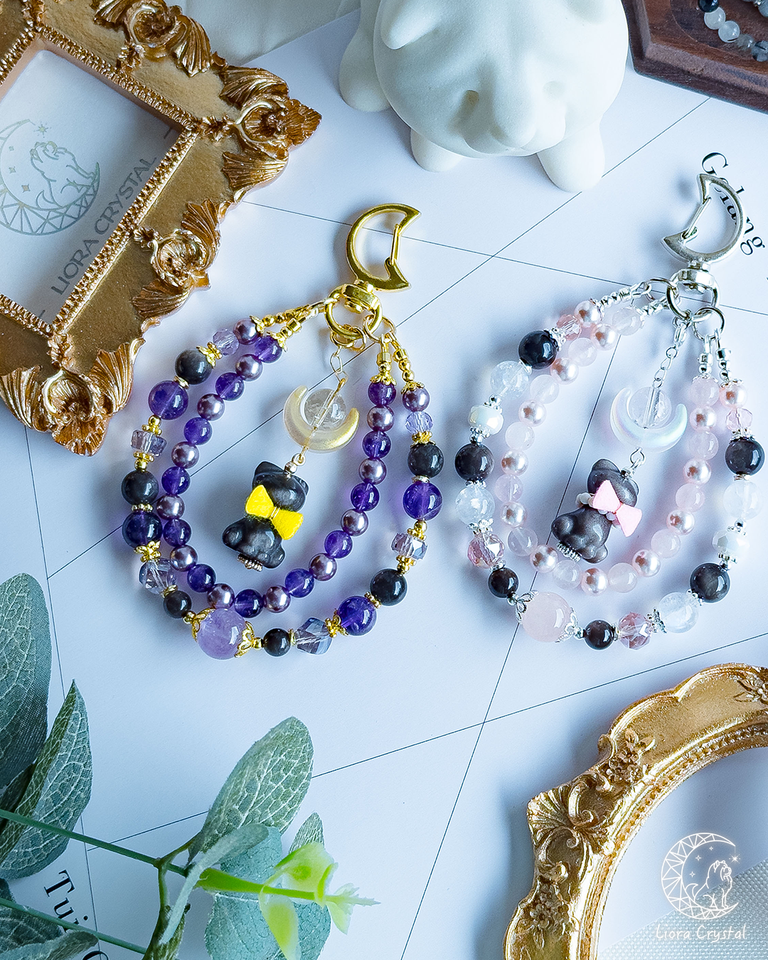 ❤︎ 獨家設計吊飾｜雙鏈款- Luna ＆ Artemis ❤︎