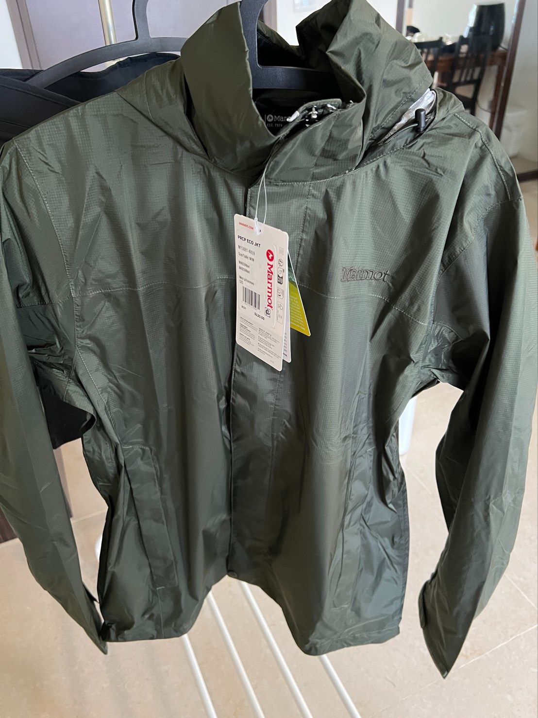 Marmot Precip eco 防水透氣外套 M號 軍綠色