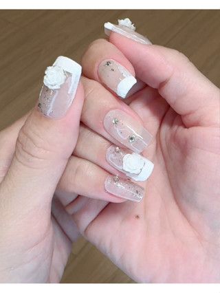 【YQ晴羽晴美甲】現貨供應 手工穿戴甲  中方款 S號 高端氣質