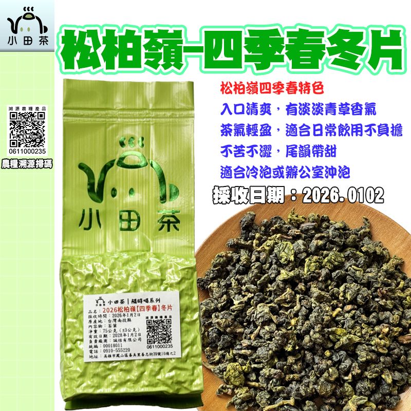 【小田茶】南投松柏嶺-四季春｜2025春茶