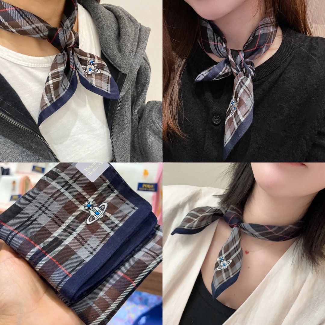 兩條以上免運 VIVIENNE WESTWOOD 日本製純棉 土星塗鴉 手帕 方巾 絲巾