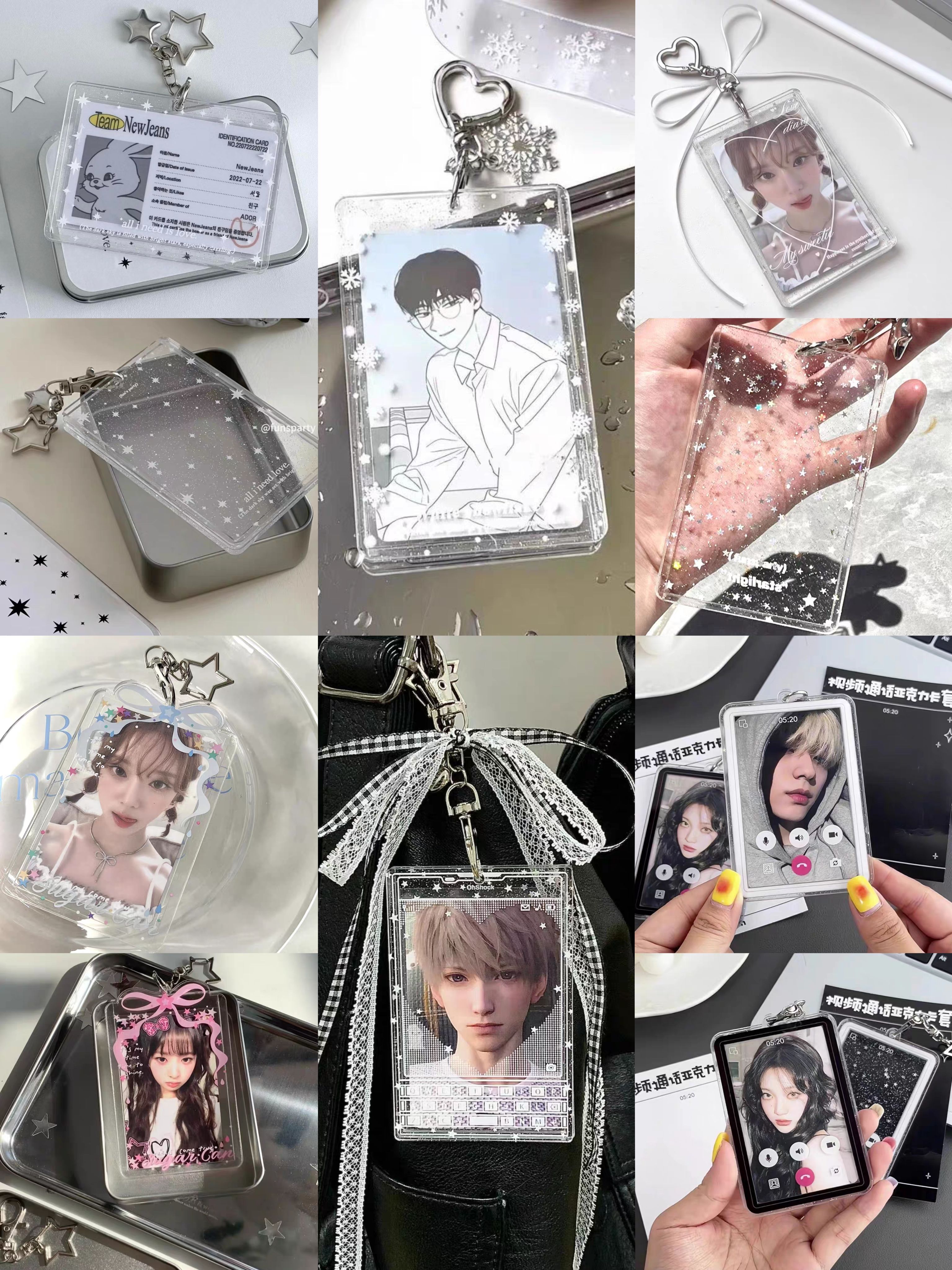 透明閃粉壓克力卡套