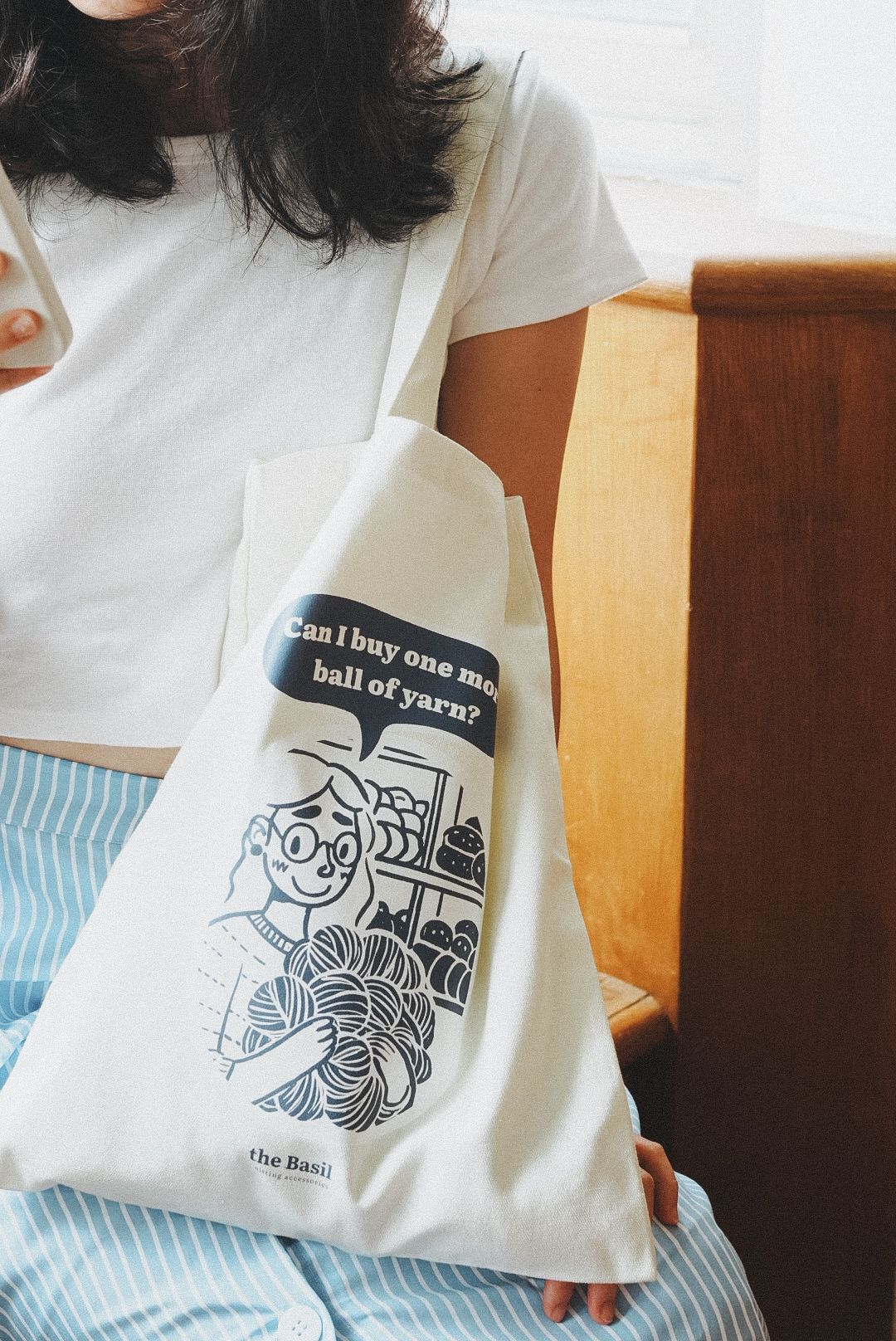 ❰ the Basil ❱ 可以再買一球毛線嗎｜環保袋 Knitting Project Bag