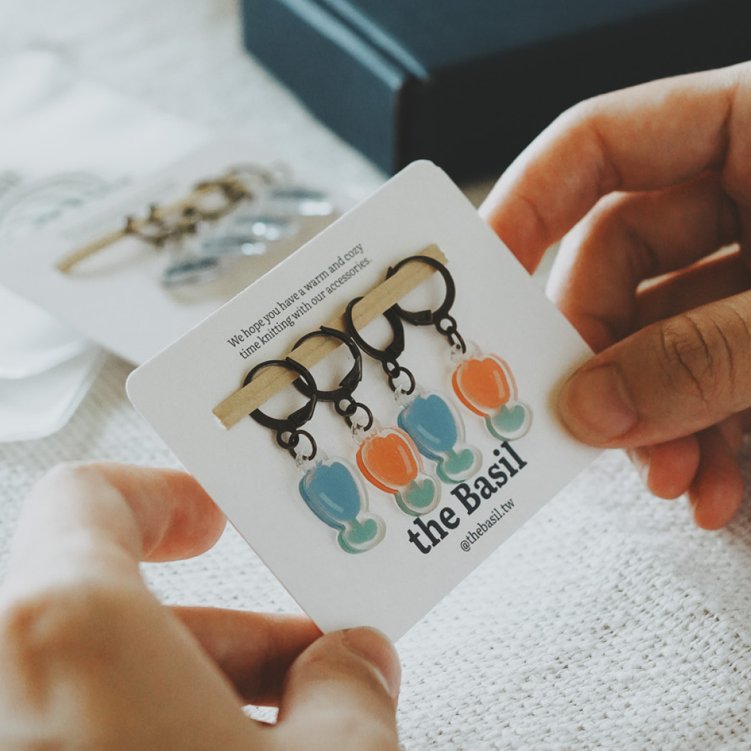 ❰ the Basil ❱ 設計記號扣 - 鬱金香花園（一組4入）