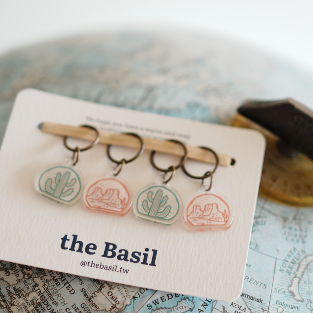 ❰ the Basil ❱ 記號扣 - 亞利桑那的夏天 （一組4入）