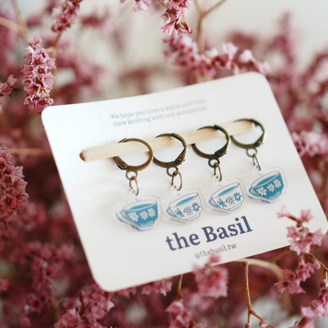 ❰ the Basil ❱ 記號扣 - 花語午茶 （一組4入）