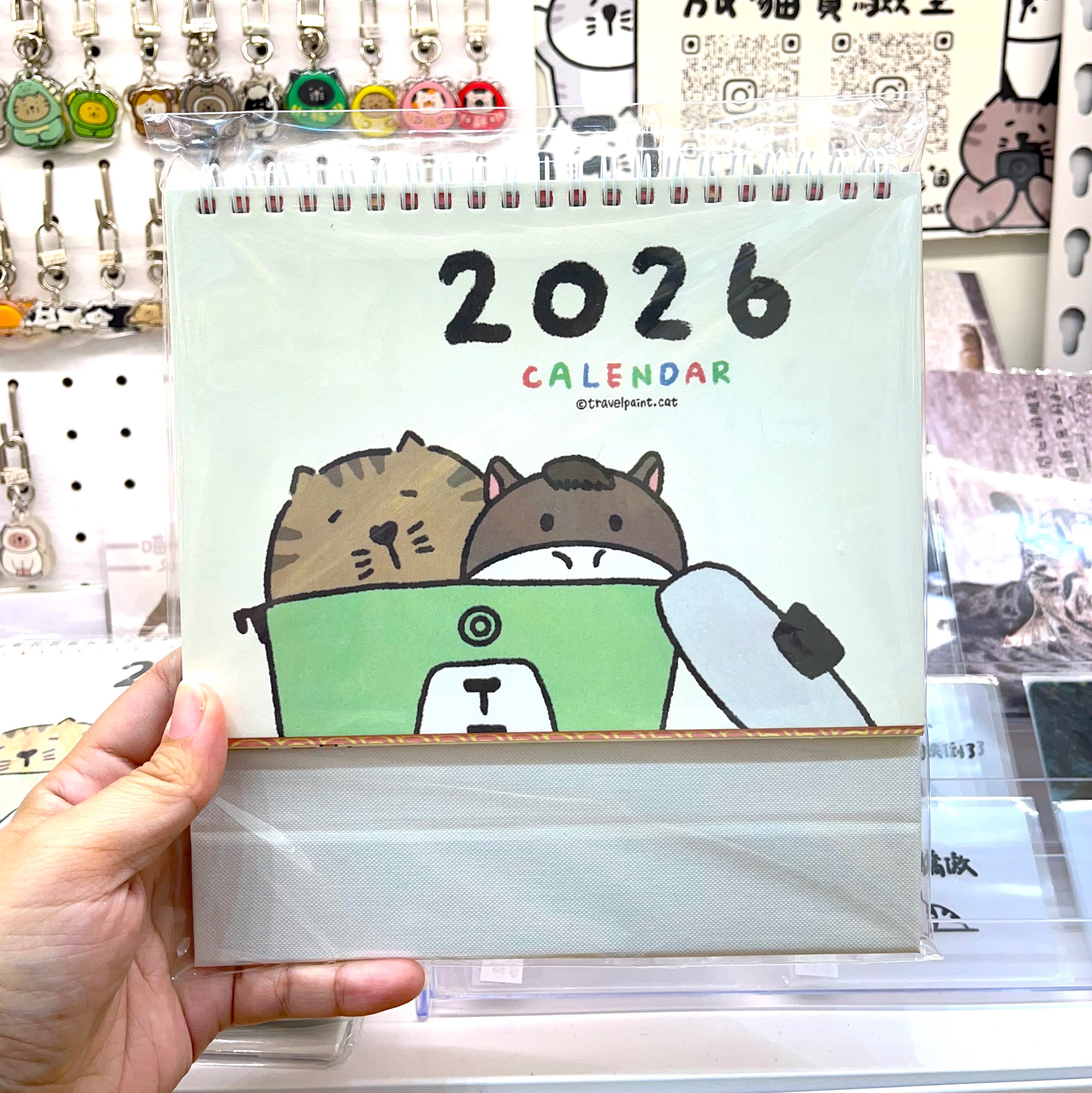 旅貓實驗室-貓咪攝影插圖2026桌曆