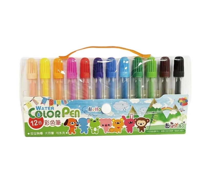 12色 可水洗彩色筆 西瓜太郎 UBILIN 優比霖 彩色筆 筆 水洗 文具 彩繪 繪畫用具