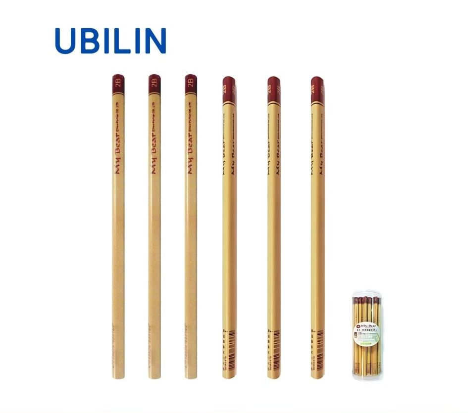 2B鉛筆 罐裝60支 原木鉛筆 圓桿 三角鉛筆 環保鉛筆 小學生鉛筆 素描鉛筆 鉛筆 文具用品 UBILIN優比霖