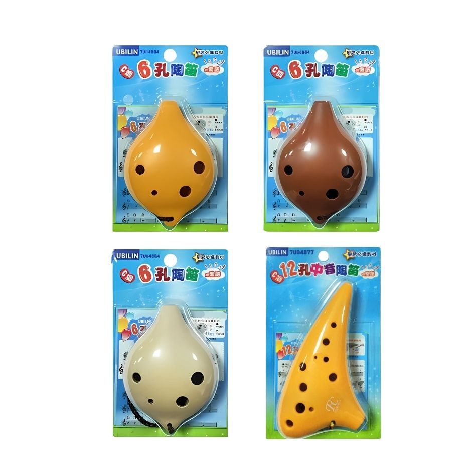 陶笛 12孔中音陶笛 贈樂譜 安全認證 6孔陶笛 中音陶笛 音樂課 新全文具