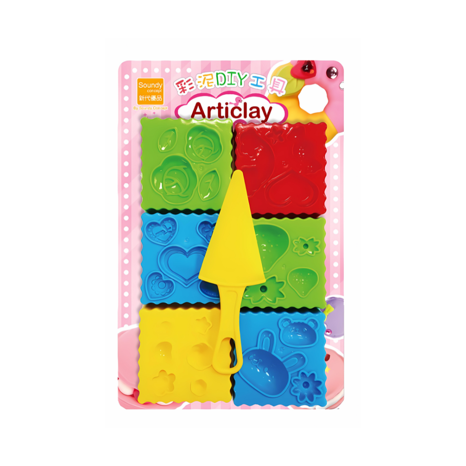 彩泥模型工具組 黏土工具組 兒童黏土 黏土工具組 共6款 黏土工具 辦家家酒 黏土 彩泥 UBILIN優筆霖