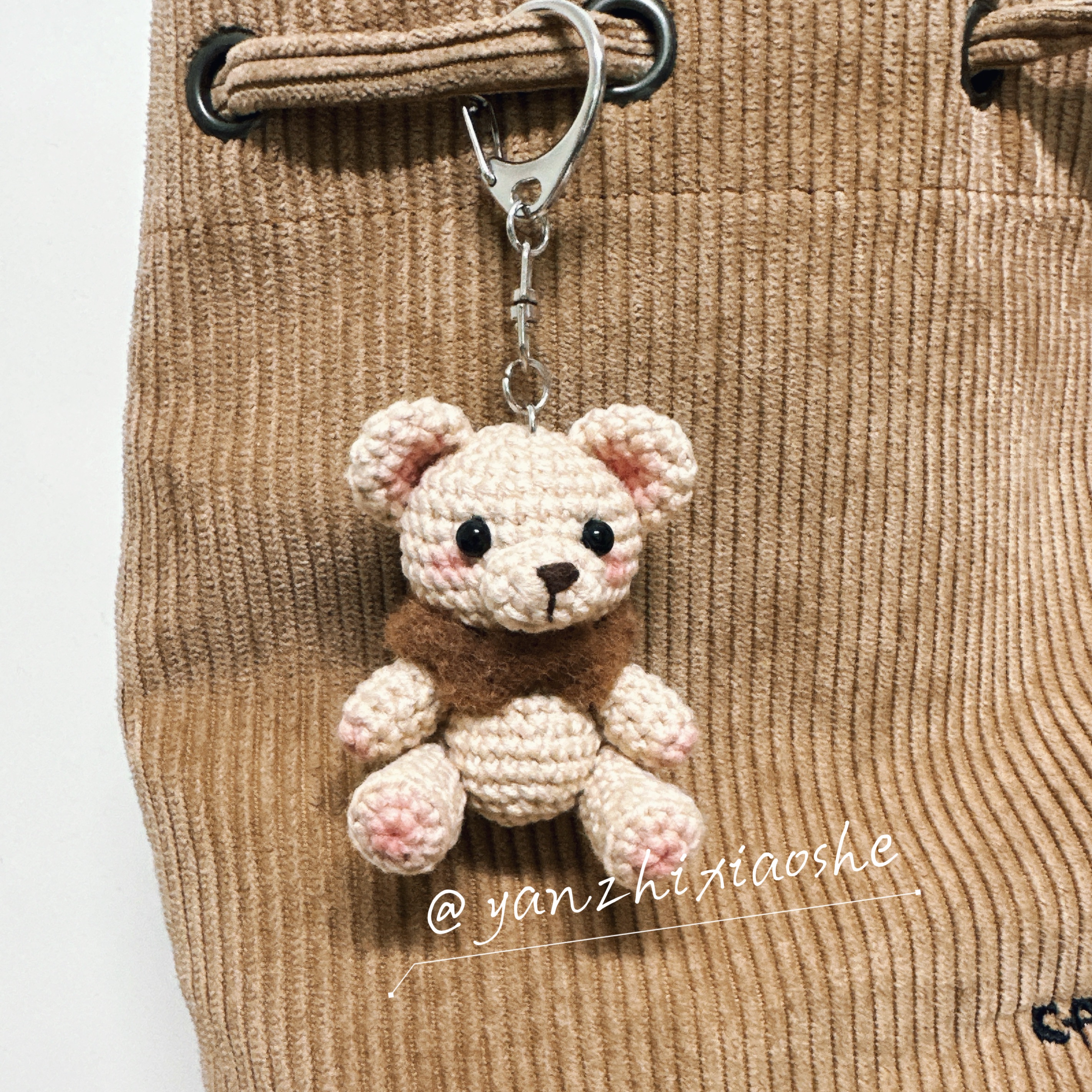 預購｜泰迪熊｜復古小熊｜關節可動｜鉤織吊飾