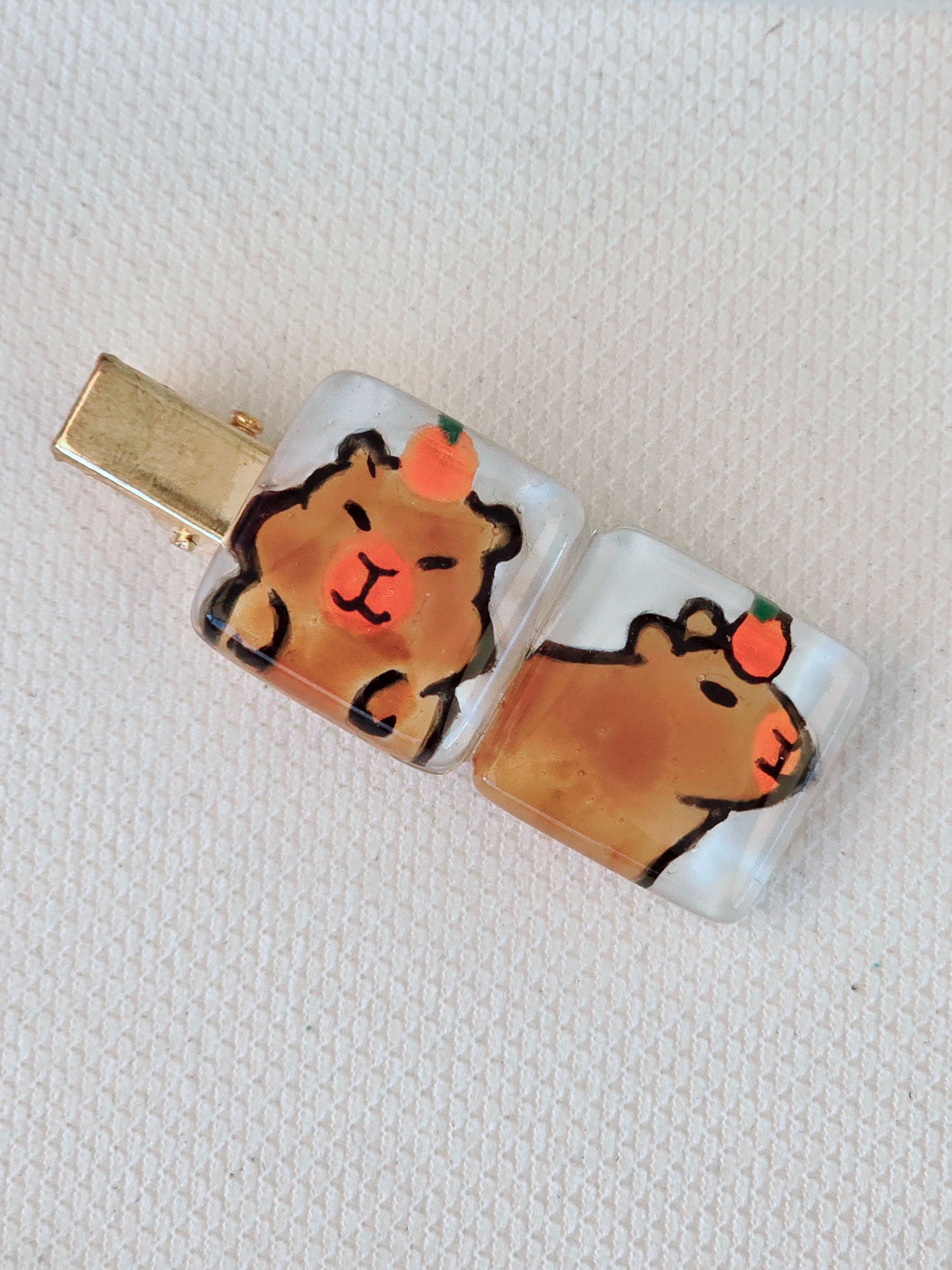 卡皮巴拉琉璃髮夾