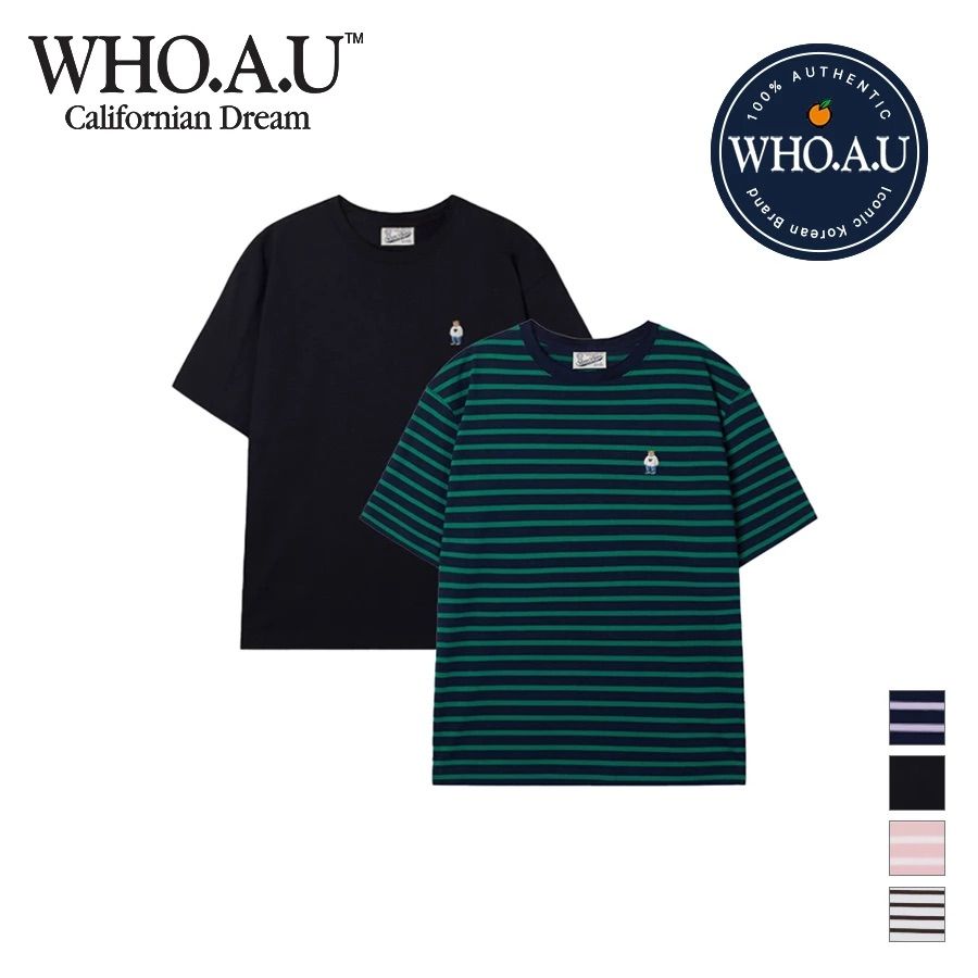 WHO.A.U 史蒂夫條紋T恤 （2PACK）