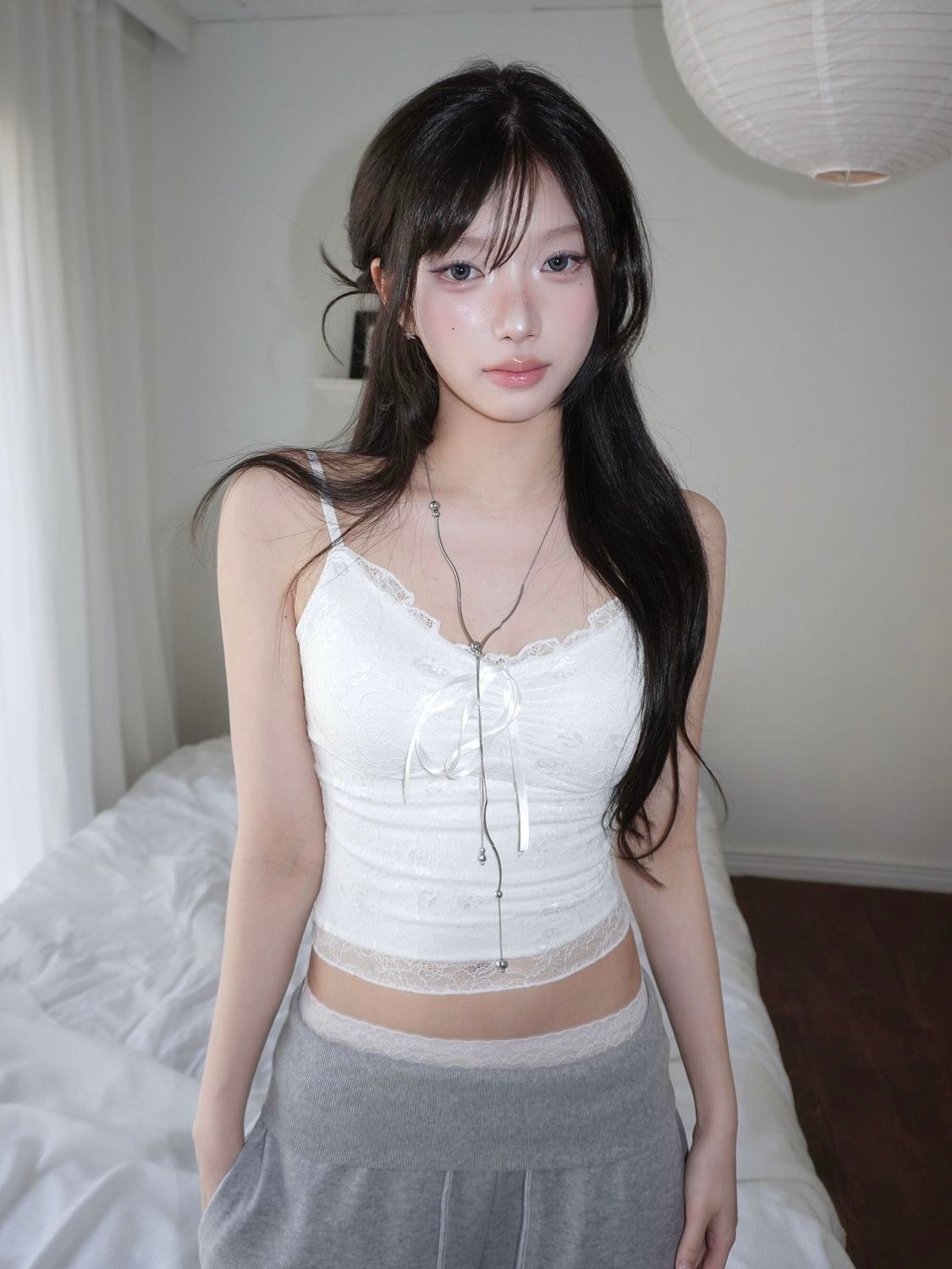 韓系蕾絲背心（附內襯）
