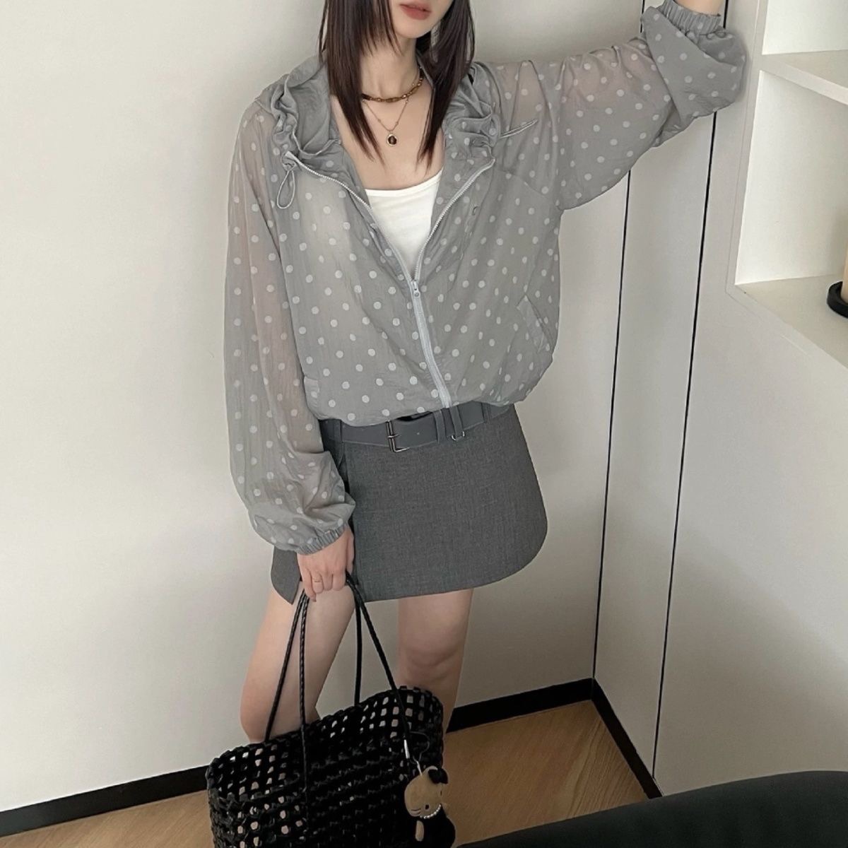 波點防曬外套