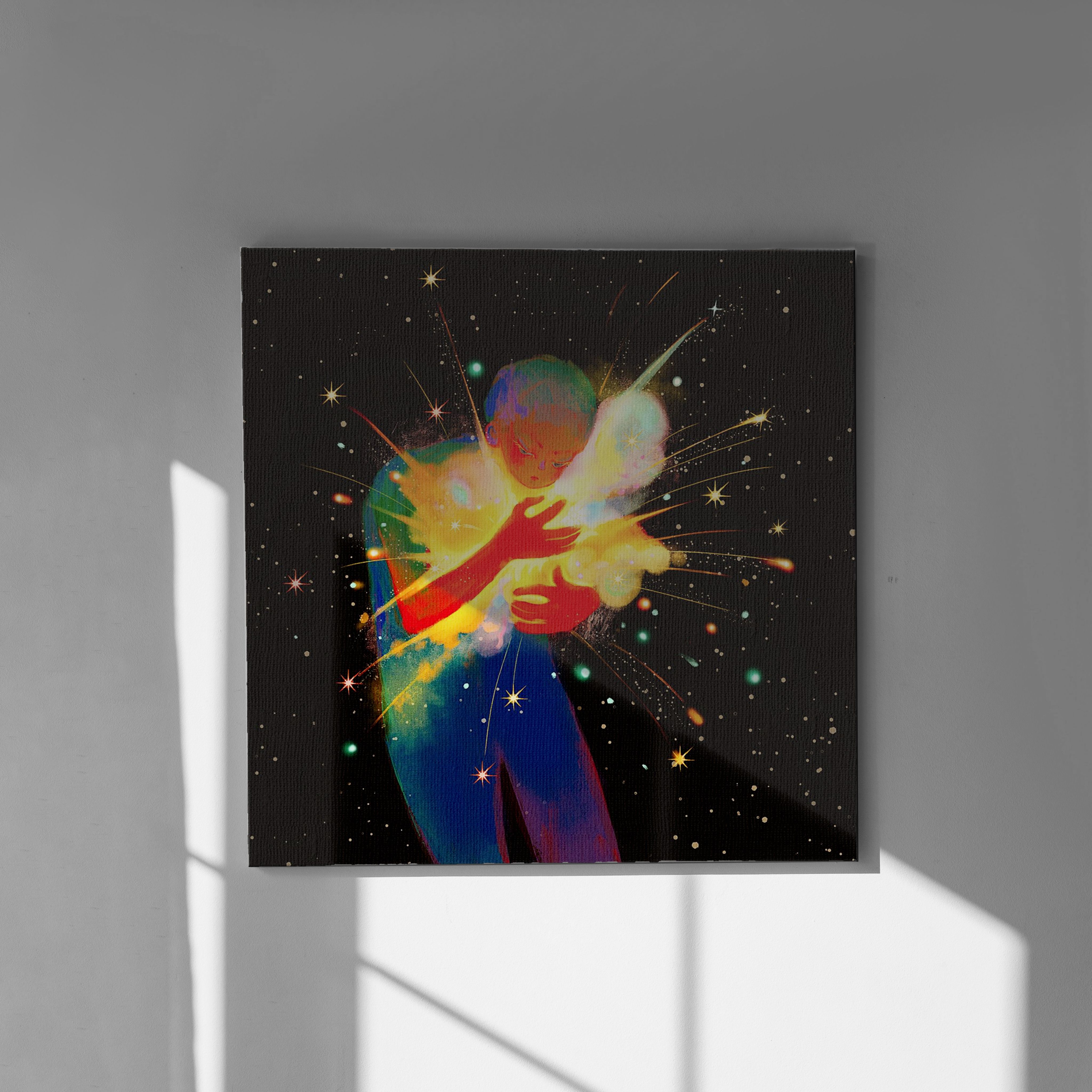 又又一刻《抱煙花的少年》無框畫