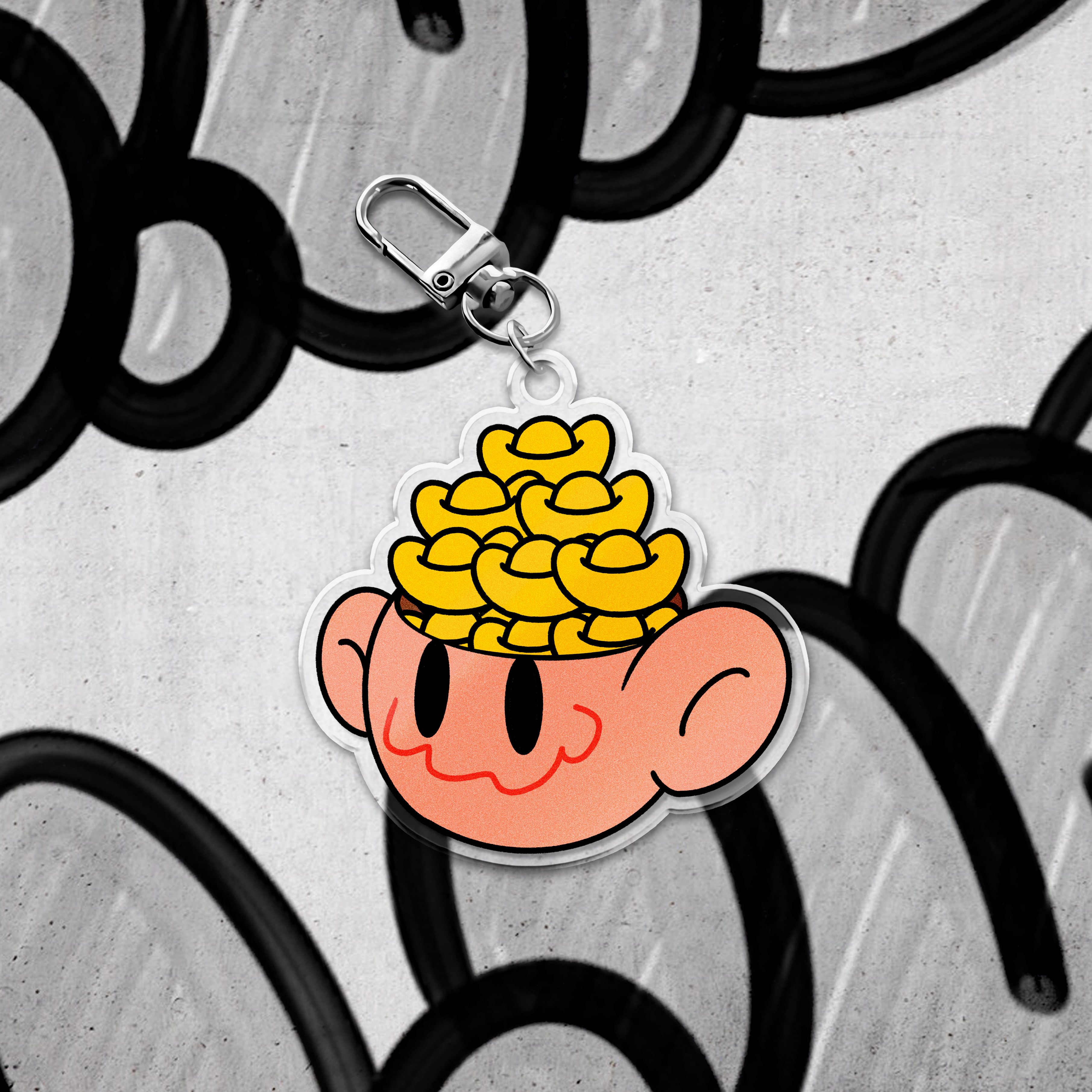 DAIV 發財小頭｜壓克力吊飾