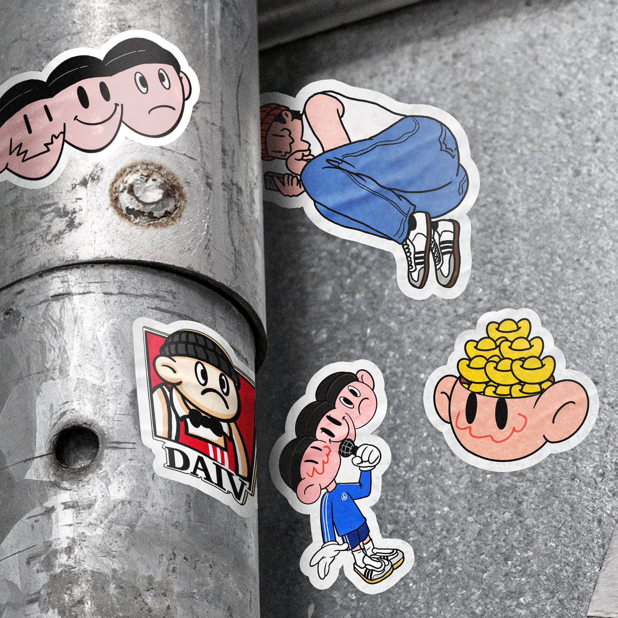 DAIV 貼紙包 五入組