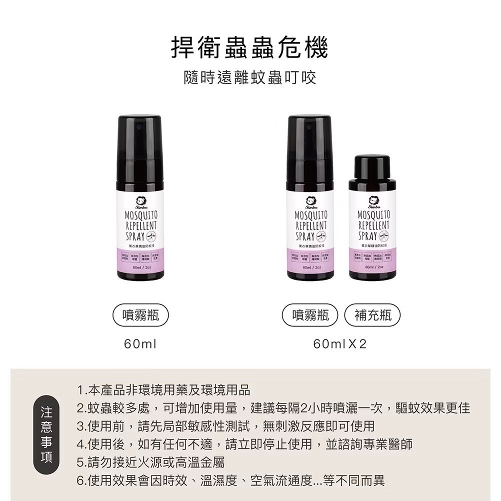 小獅王 薰衣草精油防蚊液噴霧型