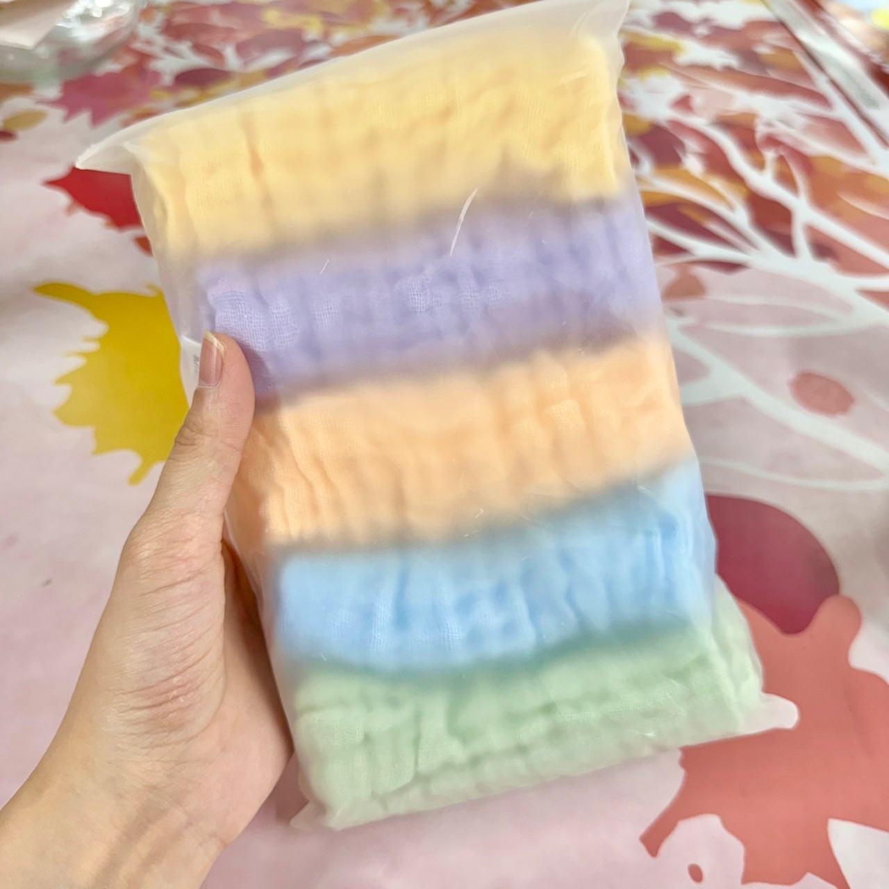 素面小方巾5條一組