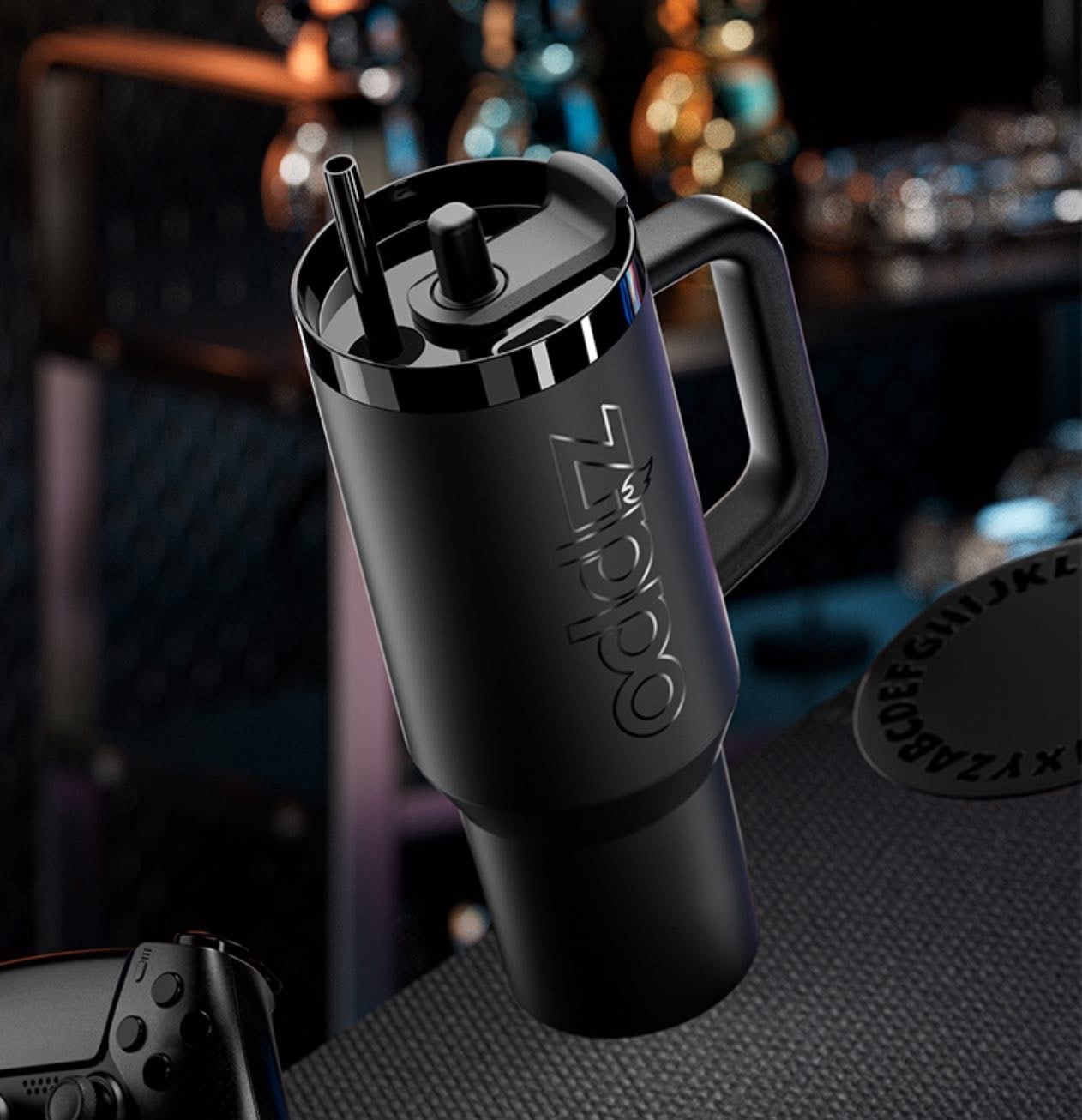 Zippo 黑武士系列雙飲不鏽鋼提把杯（1200ml）