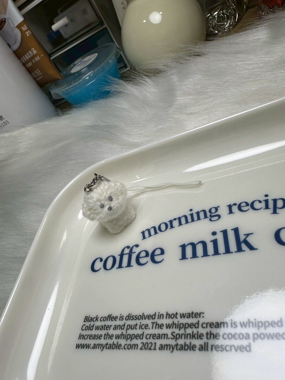 可按小鼻嘎 比熊包包迷你掛件