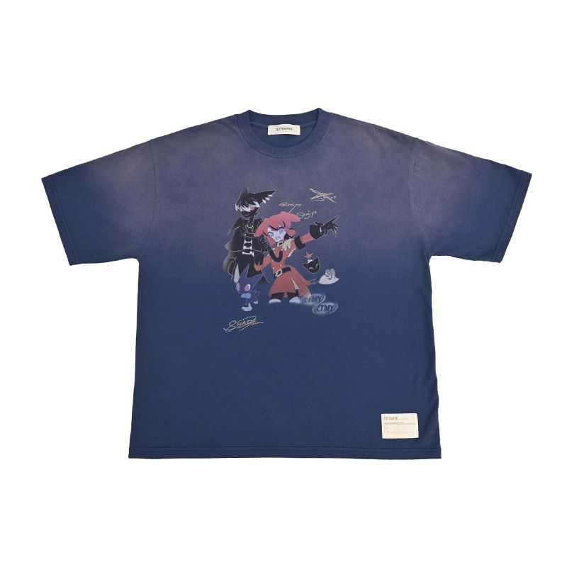 SHADE Vintage TEE SHADE復古短T【海軍藍色】