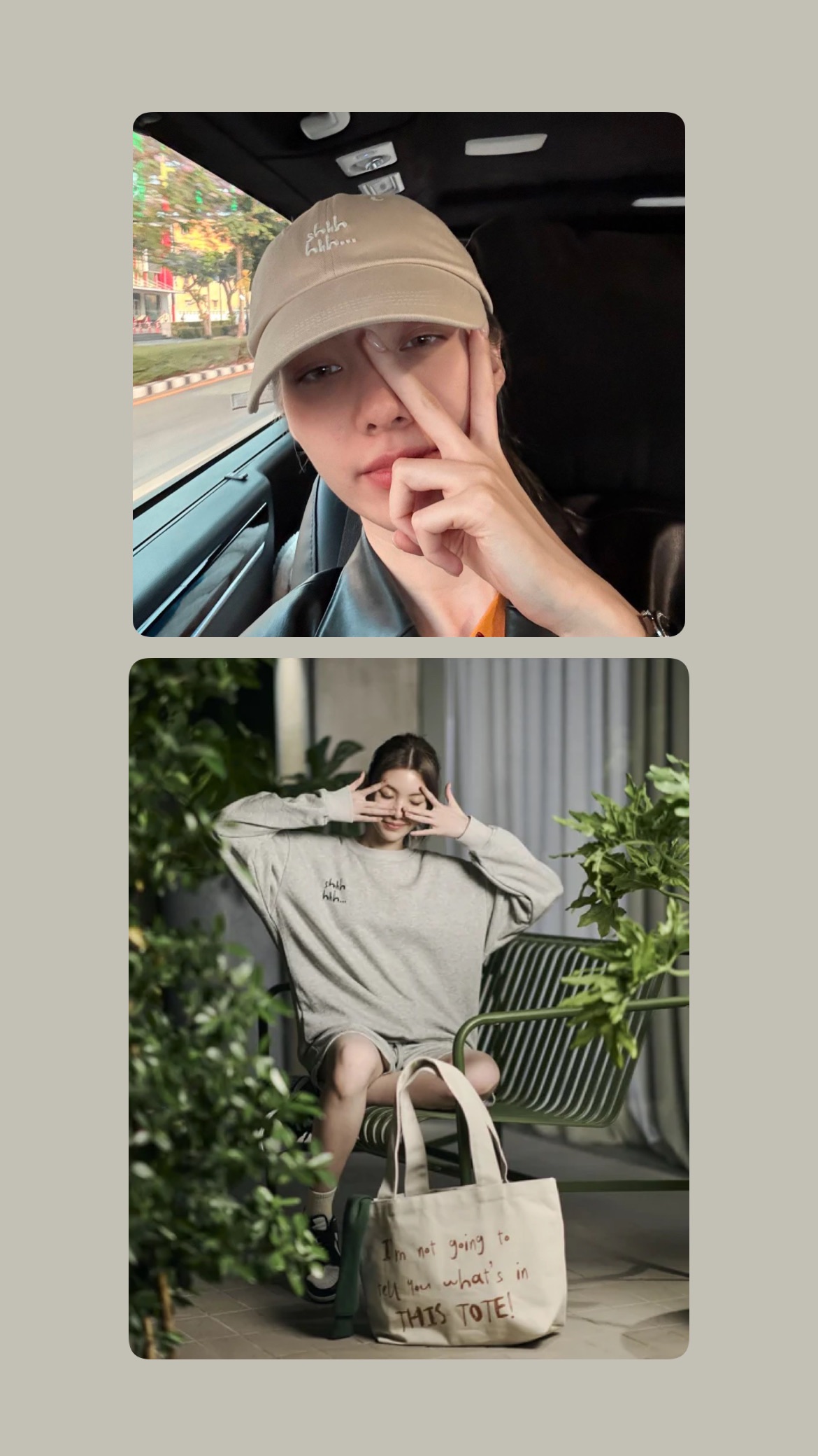Keep Silent🦋shhh dune cap米色帽/shhh tote白 托特包（預計4月初抵台）
