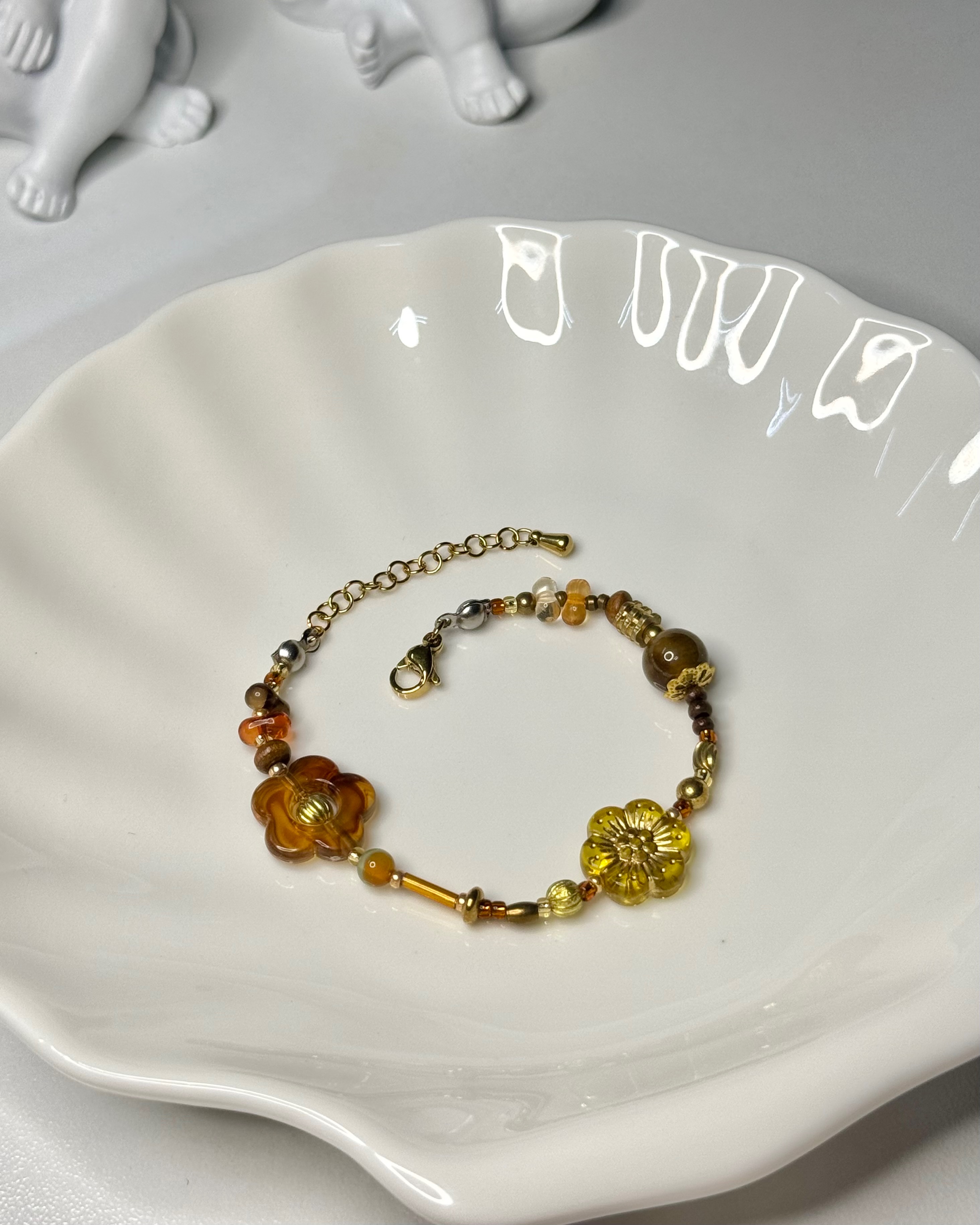 𝐃𝐞𝐚𝐫𝐦𝐚𝐲.♡ 金柚花町｜手作琥珀色手鍊 🍊✨