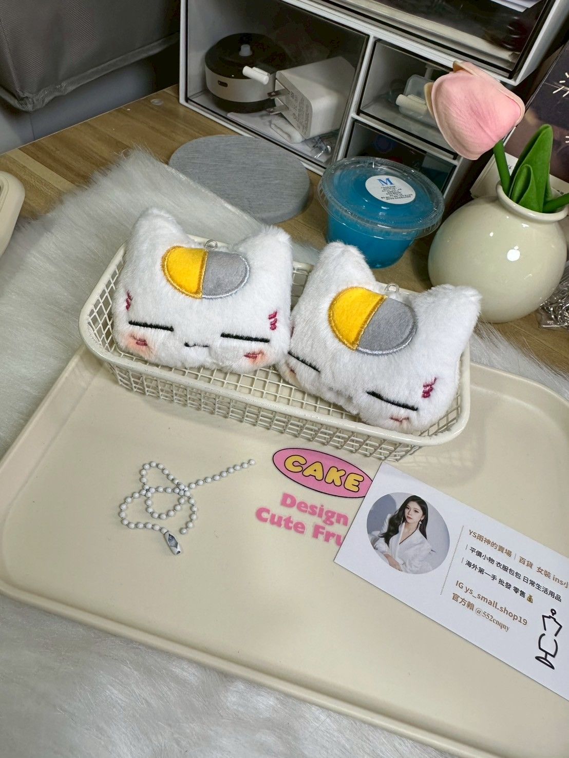 可愛貓咪毛絨小娃吊飾