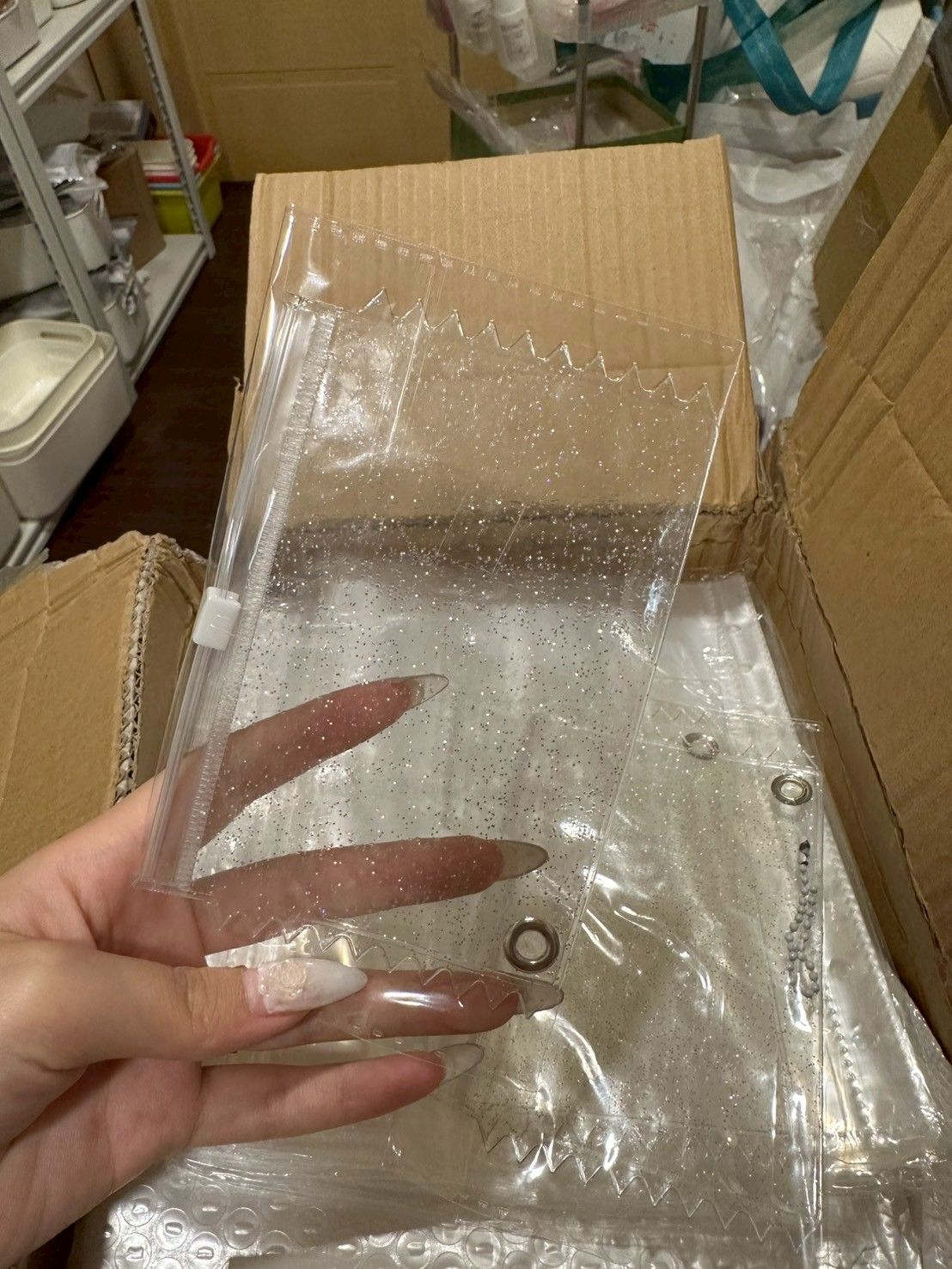 透明閃粉3吋小卡收納掛件