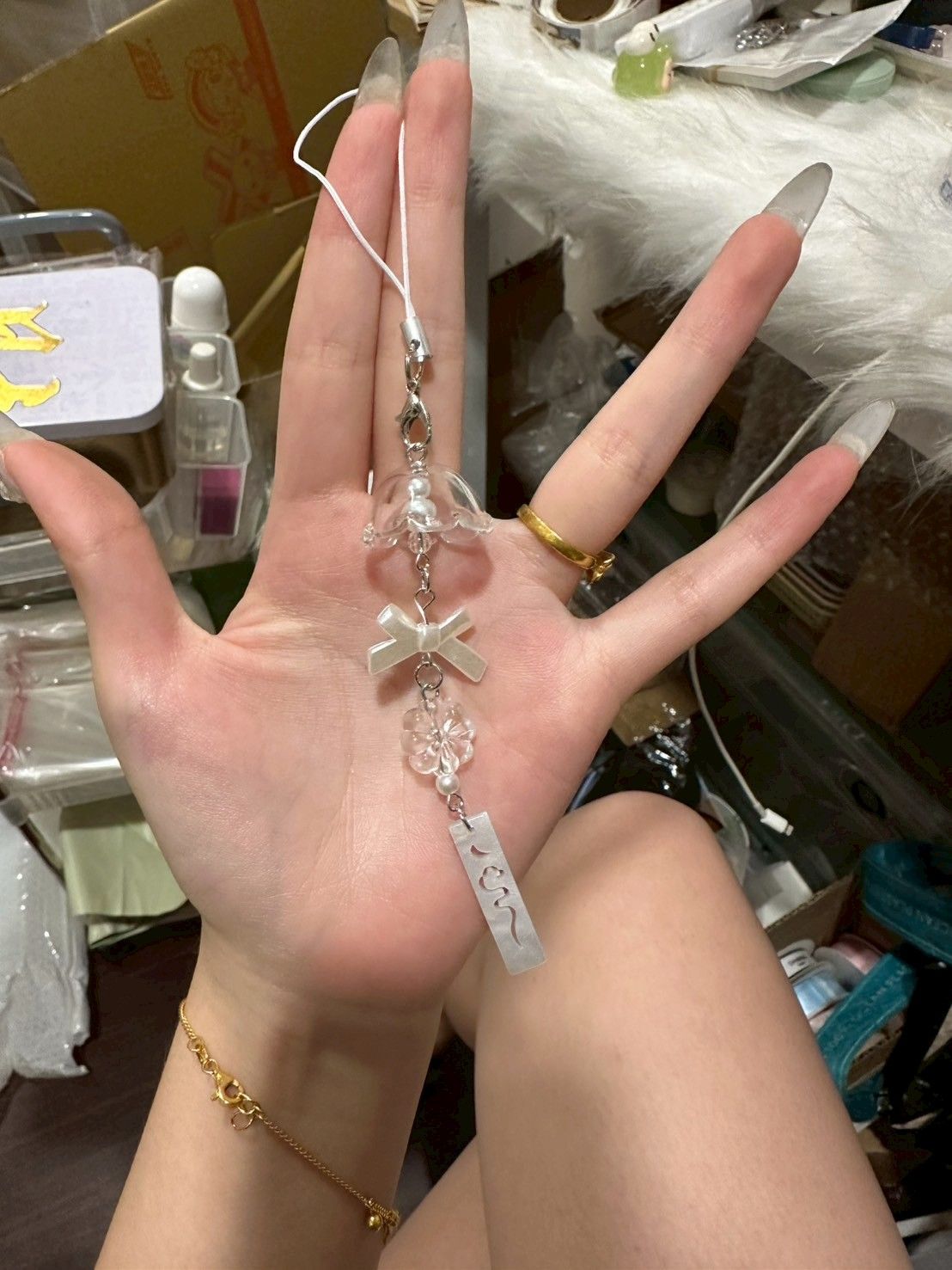 唯美小紅同款蝴蝶結掛件 吊飾