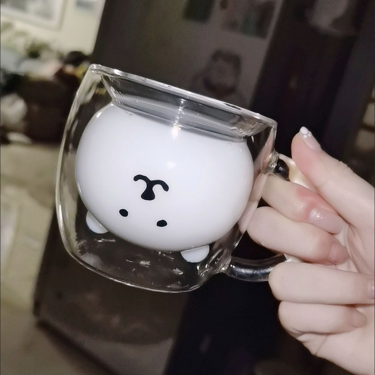 自嘲熊韓國耐熱玻璃杯200ML