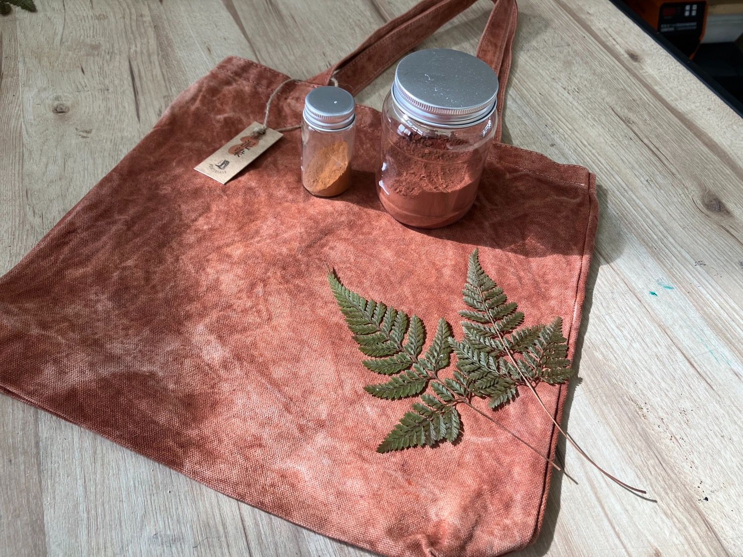 卦山緋泥染帆布袋