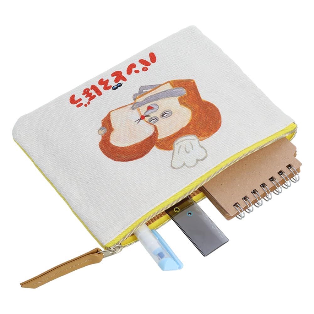 麵包小偷 厚帆布拉鏈收納袋