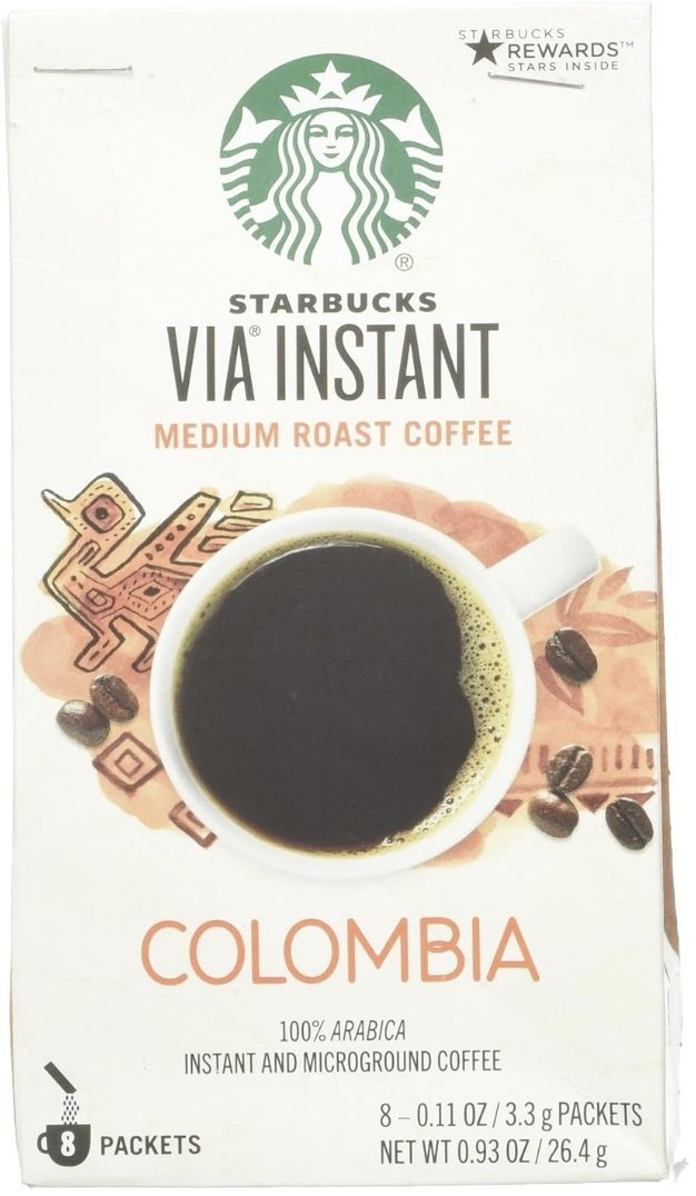 美國代購星巴克 VIA 哥倫比亞咖啡，8 支裝（2 包）