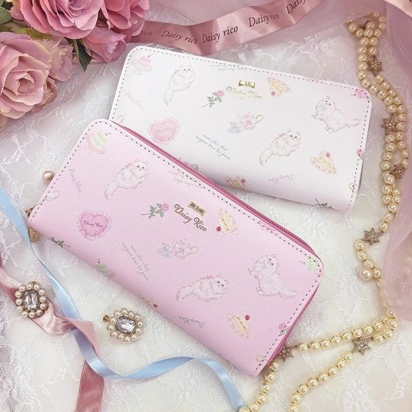 小怪獸選物🌸現貨 日本正版 財布 Daisy Rico 貓咪長夾 皮夾 長夾 長皮夾 貓咪皮夾 錢包 貓長夾