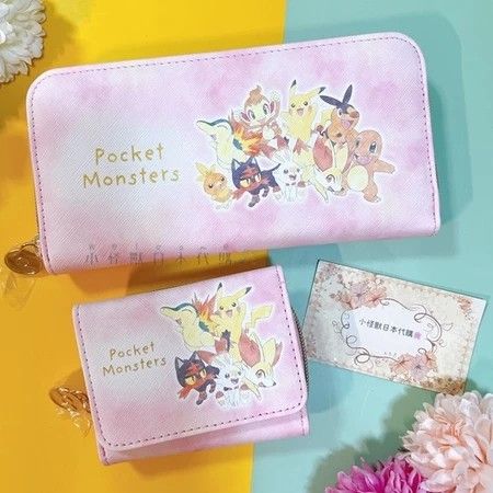 小怪獸日本代購🌸現貨 超人氣 精靈寶可夢皮夾 火系寶可夢 錢包 財布 皮夾 長夾 三折 短夾 零錢包 騰蹴小將 火斑喵
