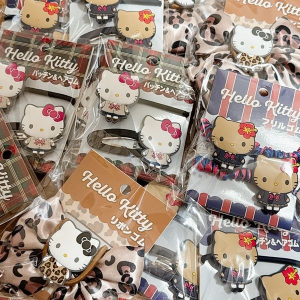 小怪獸選物🌸現貨 日本超可愛 三麗鷗 多款 KITTY 凱蒂貓 髮飾 髮繩 髮夾 髮圈 兒童 女生 綁頭髮 大腸圈