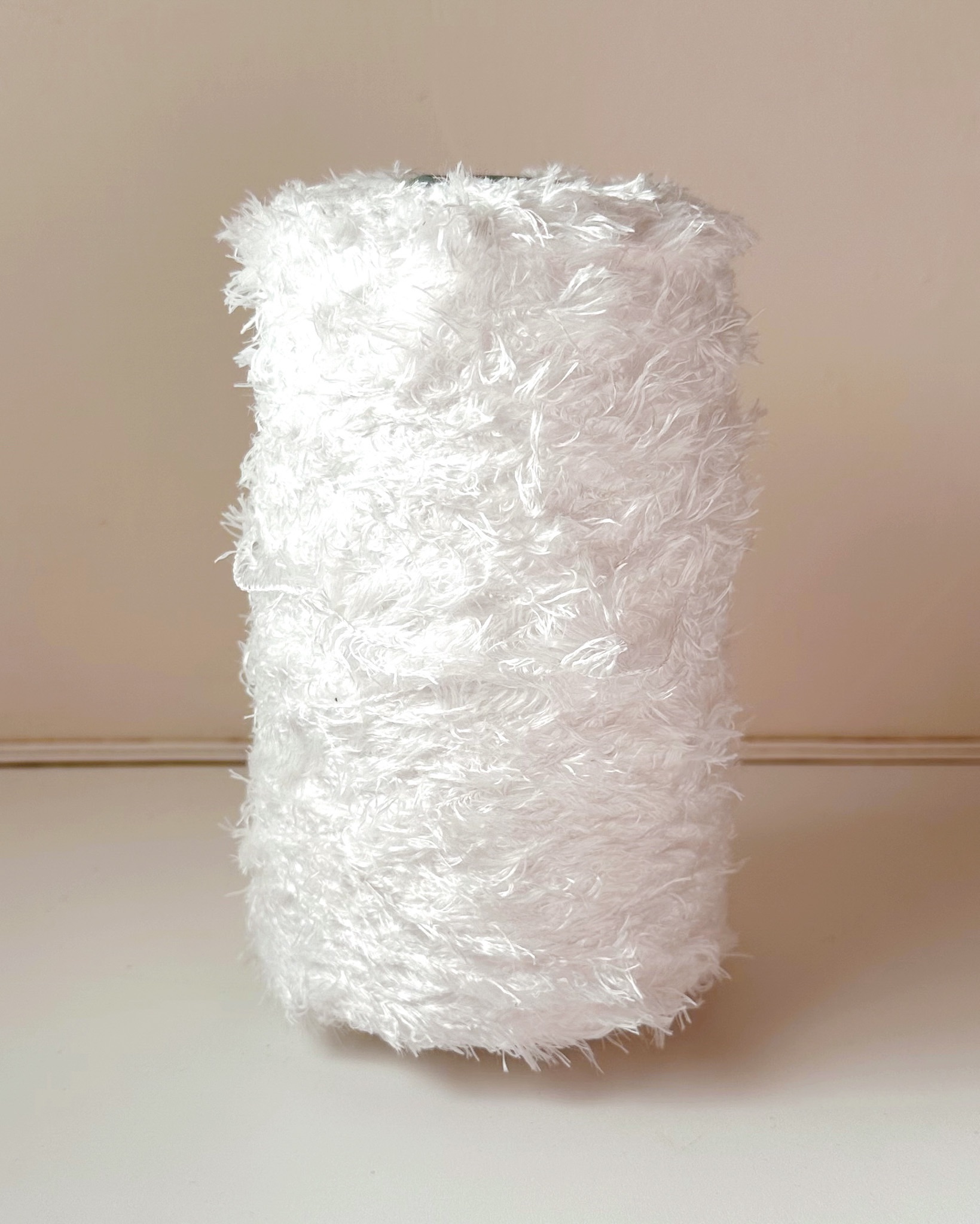 🧶 單邊絨毛線 白色