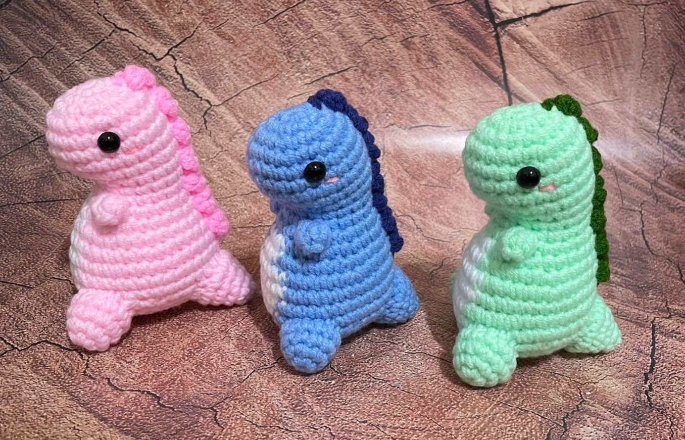 手工編織小恐龍（台灣製毛線）