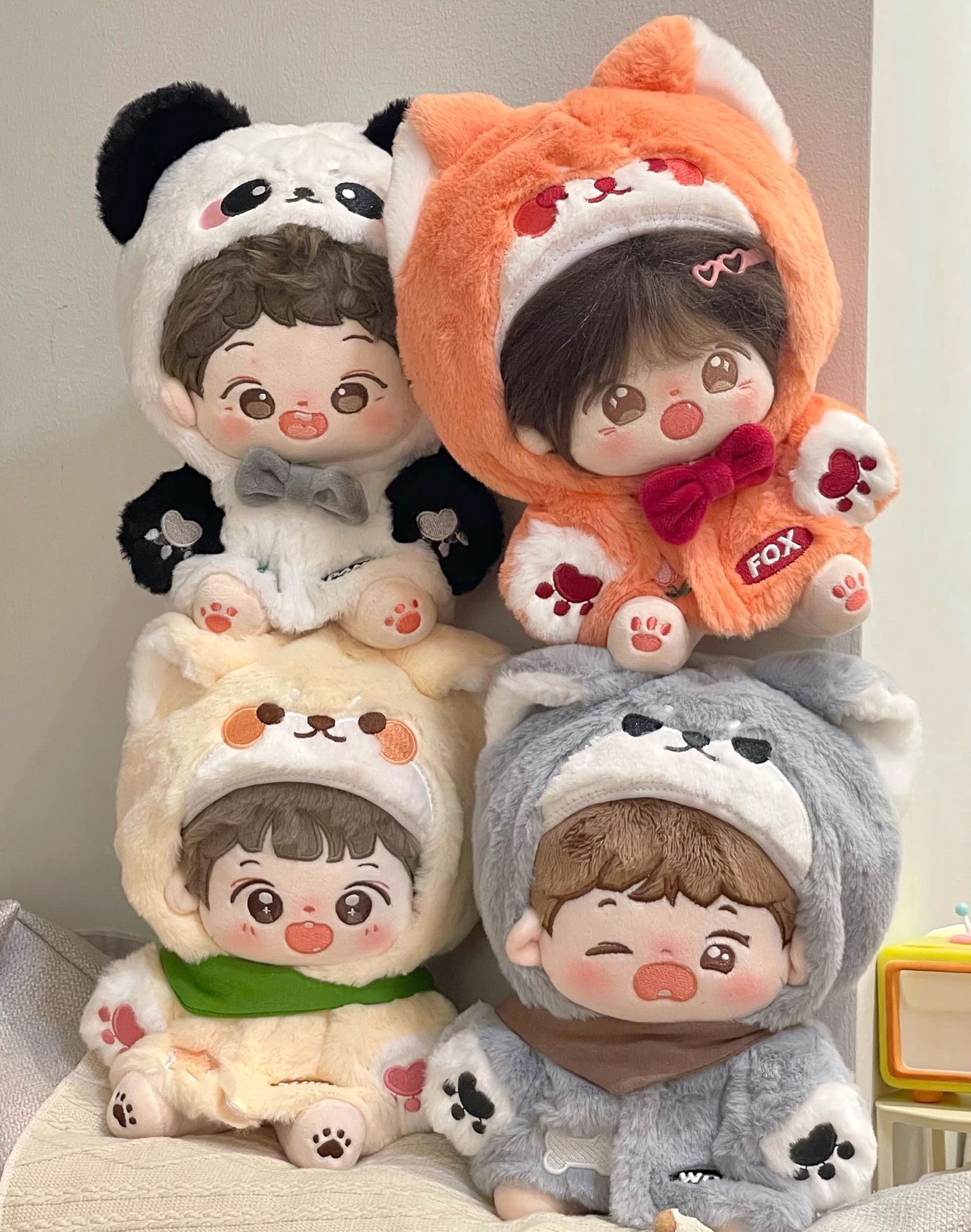 H007+8  10cm   20cm 絨毛娃衣