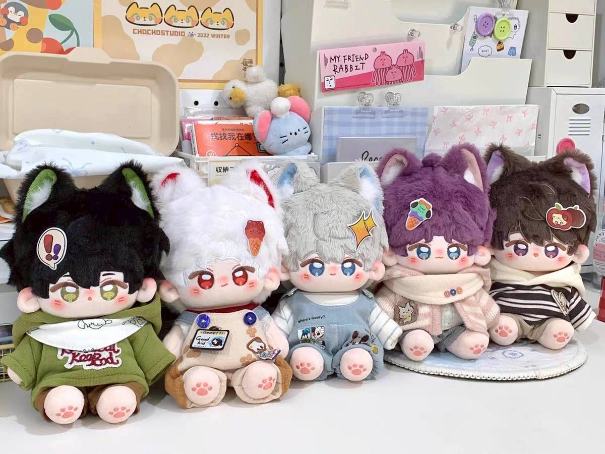 A052 貓耳圓眼有骨娃 20cm /10cm