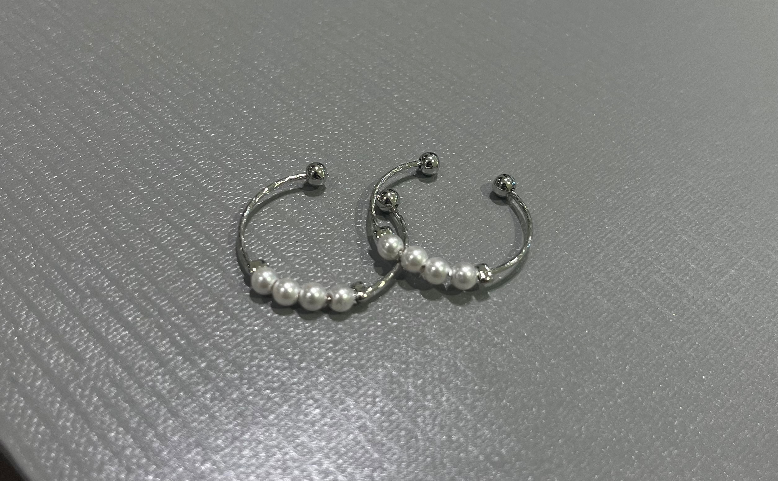 銅製仿珍珠百搭可調式戒指💍